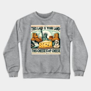 This Land is my cheese America Cheese lover Crewneck Sweatshirt